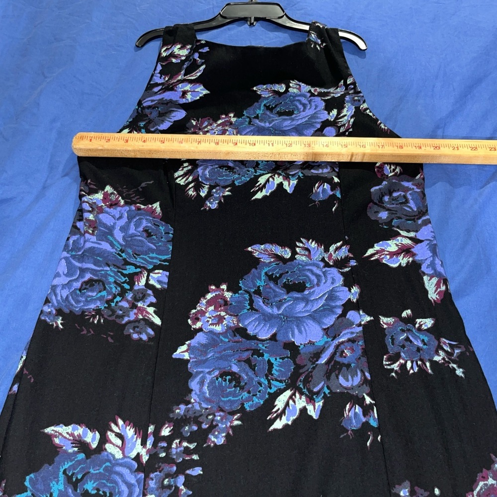 Free People Mayberry Mini Dress Size Large Blue Purple Floral Linen Blend NWT - Picture 9 of 14